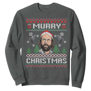 Murray Christmas Sweatshirt Funny Stranger Holiday Meme TS14 Dark Heather Print Your Wear