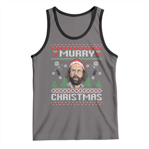 Murray Christmas Tank Top Funny Stranger Holiday Meme TS14 Deep Heather Black Print Your Wear