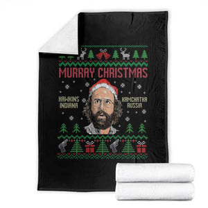 Stranger Christmas Throw Blanket Funny Murray Hawkins TS14 Black Print Your Wear