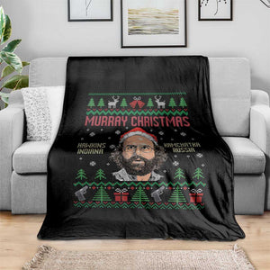 Stranger Christmas Throw Blanket Funny Murray Hawkins TS14 Print Your Wear