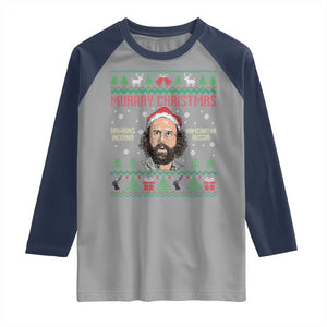 Stranger Christmas Raglan Shirt Funny Murray Hawkins TS14 Sport Gray Navy Print Your Wear