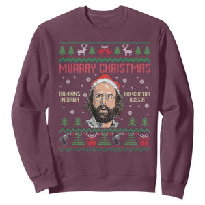 Stranger Christmas Sweatshirt Funny Murray Hawkins TS14 Maroon Print Your Wear