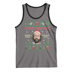 Stranger Christmas Tank Top Funny Murray Hawkins TS14 Deep Heather Black Print Your Wear