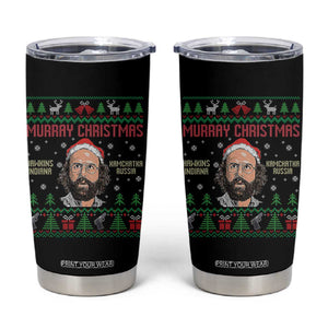 Stranger Christmas Tumbler Cup Funny Murray Hawkins TS14 Black Print Your Wear