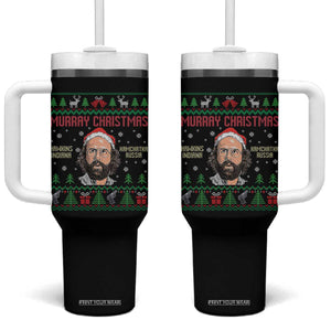 Stranger Christmas Tumbler With Handle Funny Murray Hawkins TS14 One Size: 40 oz Black Print Your Wear
