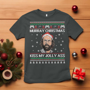Stranger Christmas T Shirt Santa Murray Kiss My Jolly Ass TS14 Dark Heather Print Your Wear