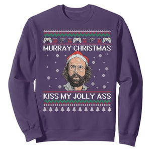Stranger Christmas Sweatshirt Santa Murray Kiss My Jolly Ass TS14 Purple Print Your Wear