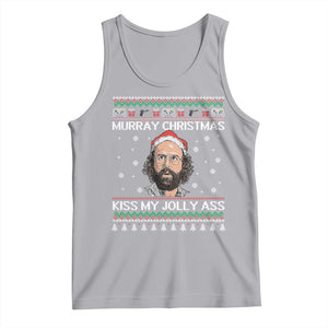Stranger Christmas Tank Top Santa Murray Kiss My Jolly Ass TS14 Athletic Heather Print Your Wear