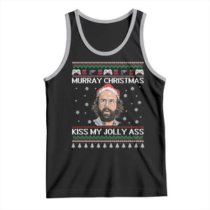 Stranger Christmas Tank Top Santa Murray Kiss My Jolly Ass TS14 Black Athletic Heather Print Your Wear