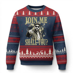 Adam Memorial Tribute Ugly Christmas Sweater Join Me Shall You TS14 Navy Red Print Your Wear