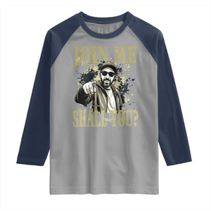 Adam Memorial Tribute Raglan Shirt Join Me Shall You TS14 Sport Gray Navy Print Your Wear