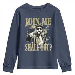 Adam Memorial Tribute Youth Sweatshirt Join Me Shall You TS14 Navy Print Your Wear