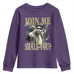Adam Memorial Tribute Youth Sweatshirt Join Me Shall You TS14 Purple Print Your Wear