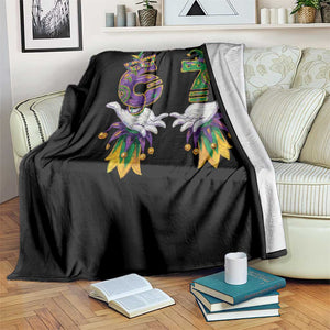 67 Mardi Gras Meme Throw Blanket Funny Six Seven Hand Carnival Trendy TS14 Print Your Wear