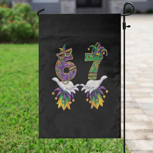 67 Mardi Gras Meme Garden Flag Funny Six Seven Hand Carnival Trendy TS14 Print Your Wear