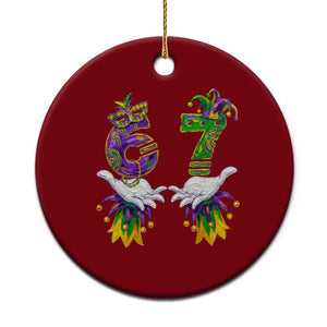 67 Mardi Gras Meme Ceramic Ornament Funny Six Seven Hand Carnival Trendy TS14 1pc Red Print Your Wear