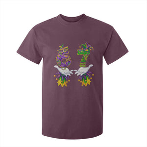 67 Mardi Gras Meme T Shirt For Kid Funny Six Seven Hand Carnival Trendy TS14 Maroon Print Your Wear