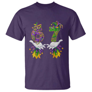 67 Mardi Gras Meme T Shirt Funny Six Seven Hand Carnival Trendy TS14 Purple Print Your Wear