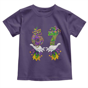 67 Mardi Gras Meme Toddler T Shirt Funny Six Seven Hand Carnival Trendy TS14 Purple Print Your Wear