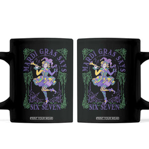 67 Mardi Gras Coffee Mug Funny Six Seven Carnival Trendy TS14 Black Print Your Wear