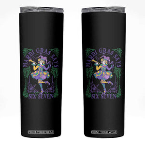 67 Mardi Gras Skinny Tumbler Funny Six Seven Carnival Trendy TS14 Black Print Your Wear