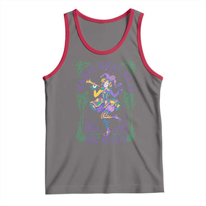 67 Mardi Gras Tank Top Funny Six Seven Carnival Trendy TS14 Deep Heather Red Print Your Wear