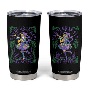 67 Mardi Gras Tumbler Cup Funny Six Seven Carnival Trendy TS14 Black Print Your Wear
