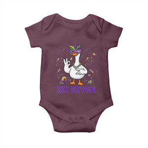 67 Mardi Gras Baby Onesie Funny Goose Meme Carnival Trendy TS14 Maroon Print Your Wear