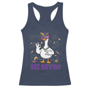 67 Mardi Gras Racerback Tank Top Funny Goose Meme Carnival Trendy TS14 Navy Print Your Wear