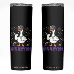 67 Mardi Gras Skinny Tumbler Funny Goose Meme Carnival Trendy TS14 Black Print Your Wear