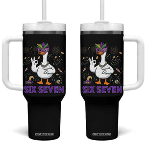 67 Mardi Gras Tumbler With Handle Funny Goose Meme Carnival Trendy TS14 One Size: 40 oz Black Print Your Wear
