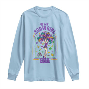 Mardi Gras Queen Long Sleeve Shirt In My Showgirl Era TS14 Light Blue Print Your Wear
