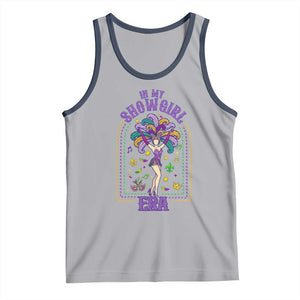 Mardi Gras Queen Tank Top In My Showgirl Era TS14 Athletic Heather Navy Print Your Wear