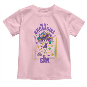 Mardi Gras Queen Toddler T Shirt In My Showgirl Era TS14 Light Pink Print Your Wear