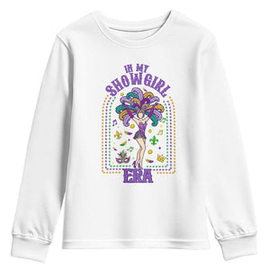 Mardi Gras Queen Youth Sweatshirt In My Showgirl Era TS14 White Print Your Wear