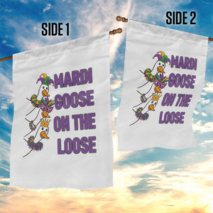 Funny Mardi Gras Garden Flag - Louisiana Carnival Silly Goose Festival Humor TS14 Print Your Wear