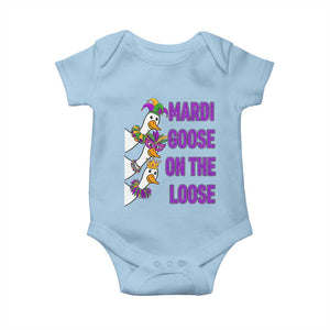 Funny Mardi Gras Baby Onesie Louisiana Carnival Silly Goose Festival TS14 Light Blue Print Your Wear