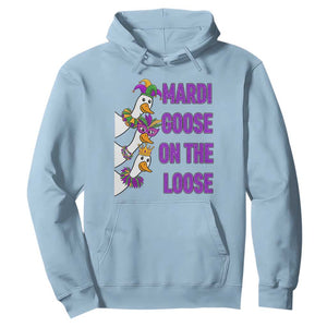 Funny Mardi Gras Hoodie Louisiana Carnival Silly Goose Festival TS14 Light Blue Print Your Wear