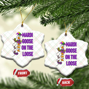 Funny Mardi Gras Ceramic Ornament Louisiana Carnival Silly Goose Festival TS14 Print Your Wear