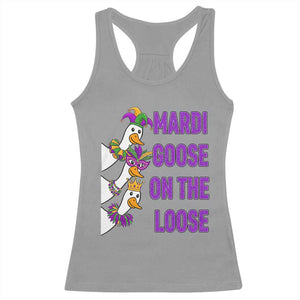 Funny Mardi Gras Racerback Tank Top Louisiana Carnival Silly Goose Festival TS14 Sport Gray Print Your Wear