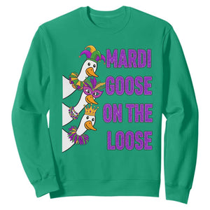 Funny Mardi Gras Sweatshirt Louisiana Carnival Silly Goose Festival TS14 Irish Green Print Your Wear