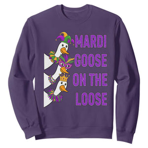 Funny Mardi Gras Sweatshirt Louisiana Carnival Silly Goose Festival TS14 Purple Print Your Wear