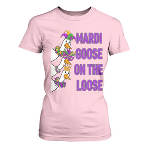 Funny Mardi Gras T Shirt For Women Louisiana Carnival Silly Goose Festival TS14 Light Pink Print Your Wear