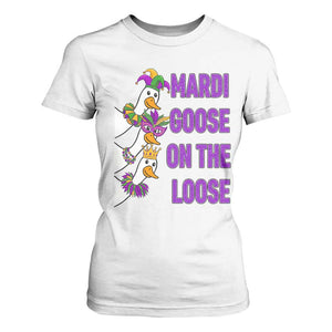 Funny Mardi Gras T Shirt For Women Louisiana Carnival Silly Goose Festival TS14 White Print Your Wear