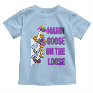 Funny Mardi Gras Toddler T Shirt Louisiana Carnival Silly Goose Festival TS14 Light Blue Print Your Wear