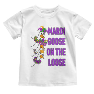 Funny Mardi Gras Toddler T Shirt Louisiana Carnival Silly Goose Festival TS14 White Print Your Wear