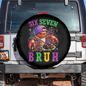 67 Mardi Gras Spare Tire Cover Funny Crawfish Six Seven Bruh Meme TS14 No hole Black Print Your Wear