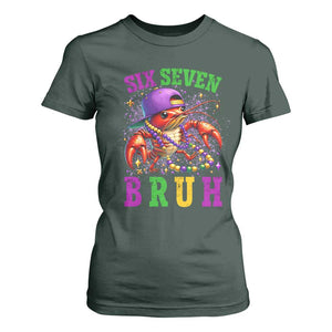 67 Mardi Gras T Shirt For Women Funny Crawfish Six Seven Bruh Meme TS14 Dark Forest Green Print Your Wear