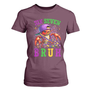 67 Mardi Gras T Shirt For Women Funny Crawfish Six Seven Bruh Meme TS14 Maroon Print Your Wear