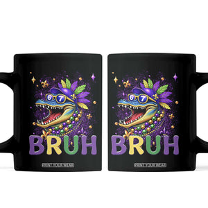 67 Mardi Gras Coffee Mug Funny Alligator Six Seven Bruh Meme TS14 Black Print Your Wear